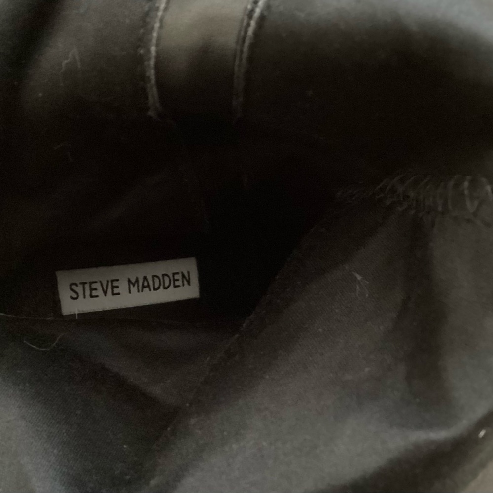 Steve Madden Orabela Black Suede Leather Over-the-Knee Boots - Picture 6 of 8